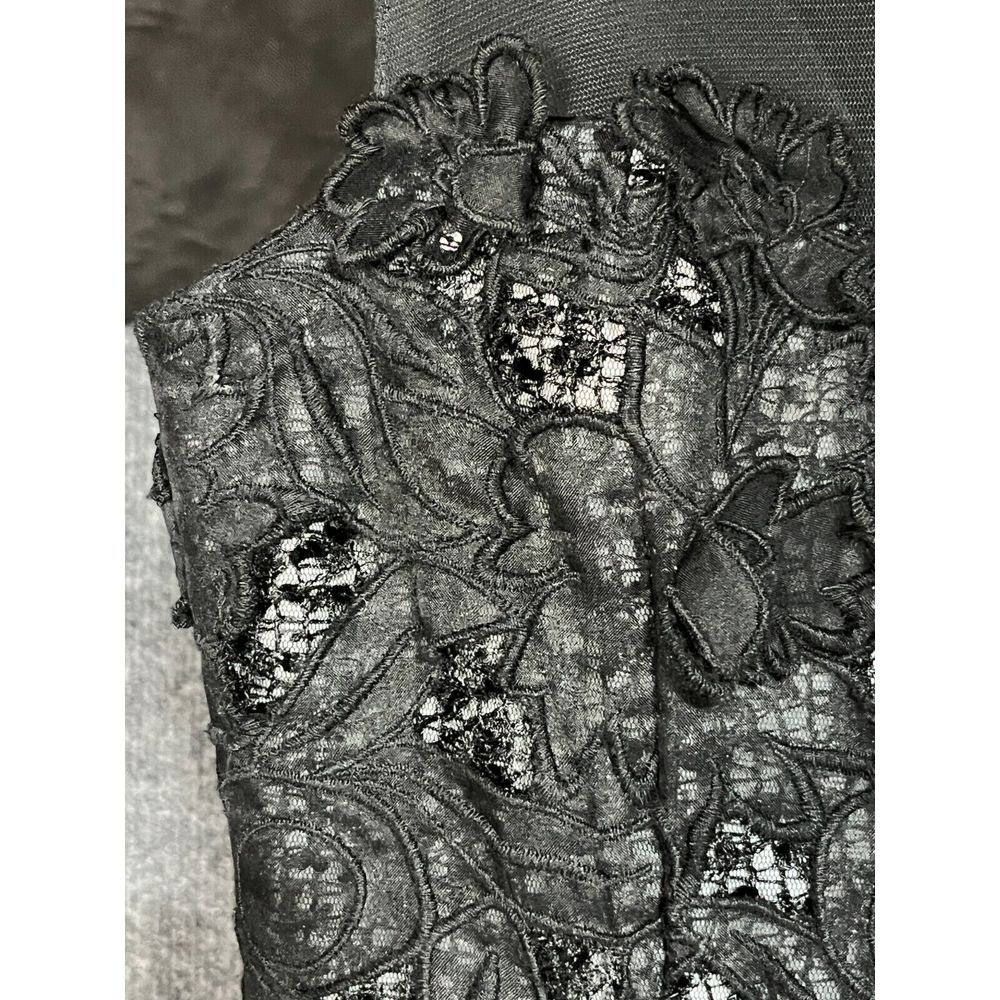 NWT BCBG Maxazria Rita Dress $958 Sleeveless Floral Embroidered Black Womens 2 - Picture 5 of 16